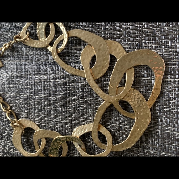 Henri Bendel Hammered Gold Necklace - Picture 3 of 4